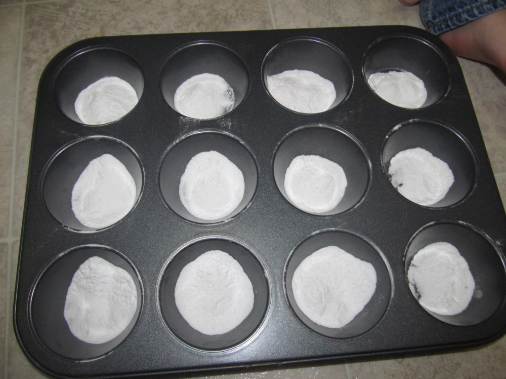 Step 1 - Add Baking Soda to a Muffin Tin Pan