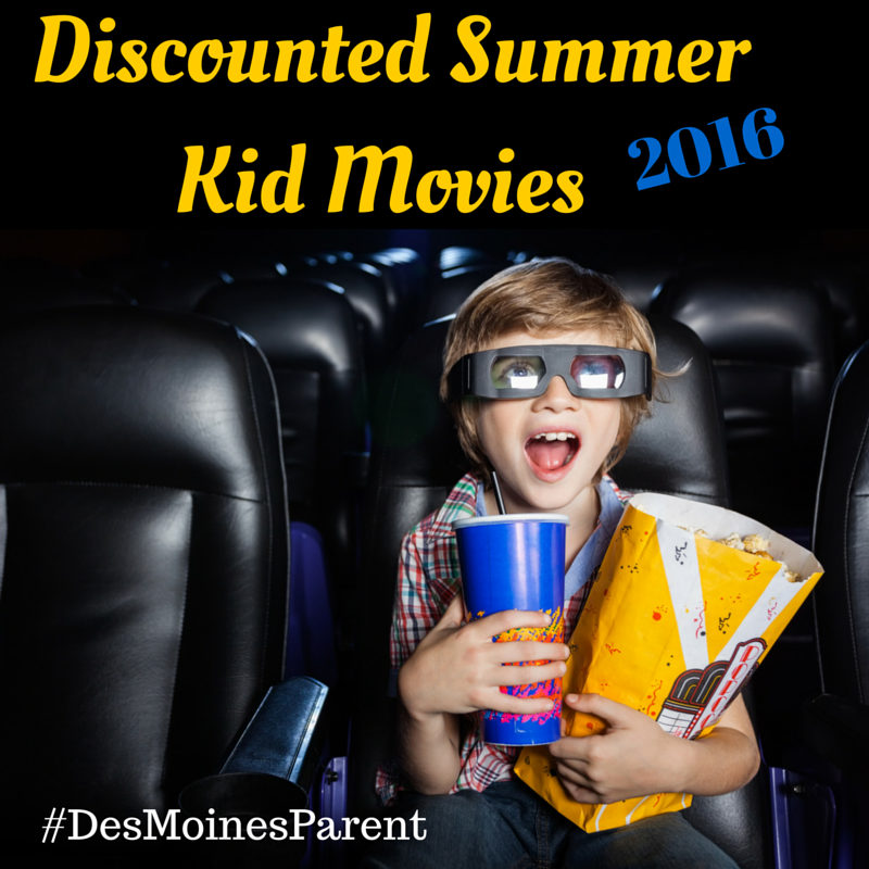 Discounted Summer Kid Movies 2016