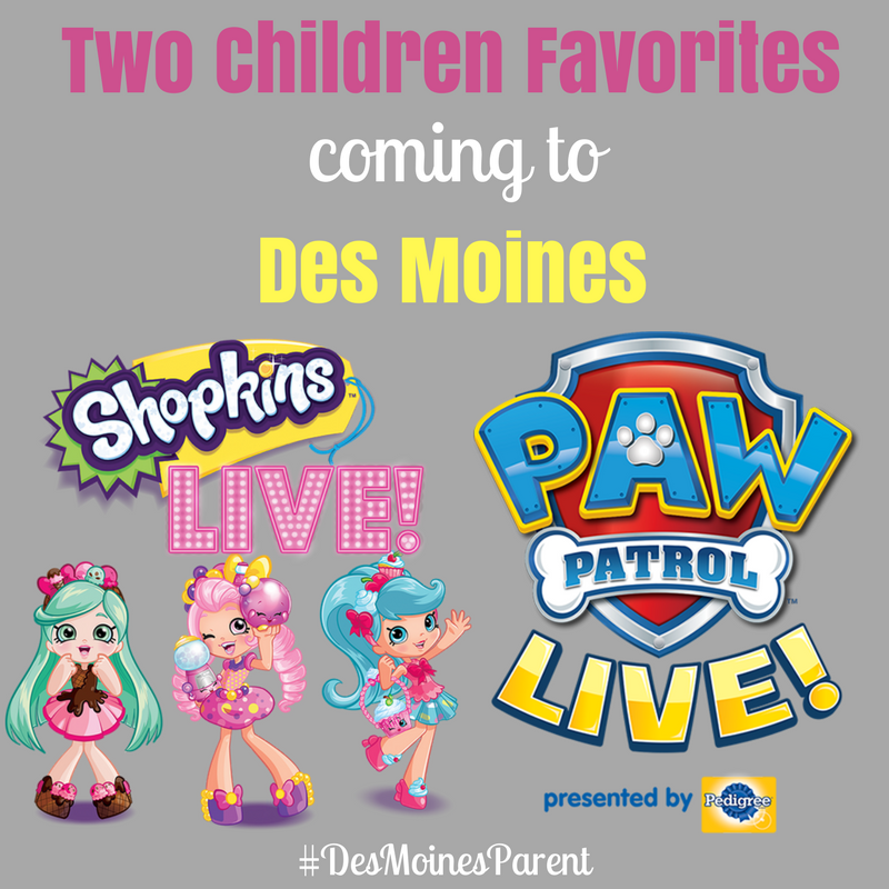 Coming to Des Moines: Shopkins + PAW Patrol LIVE!