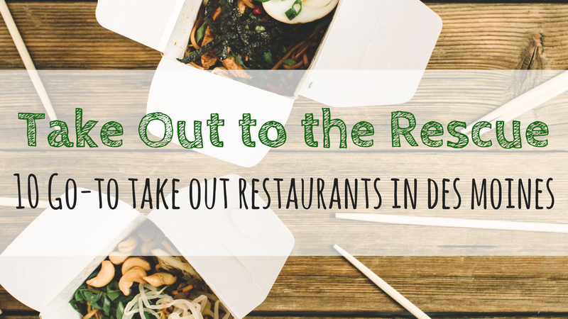 Take out, Des Moines, local, food