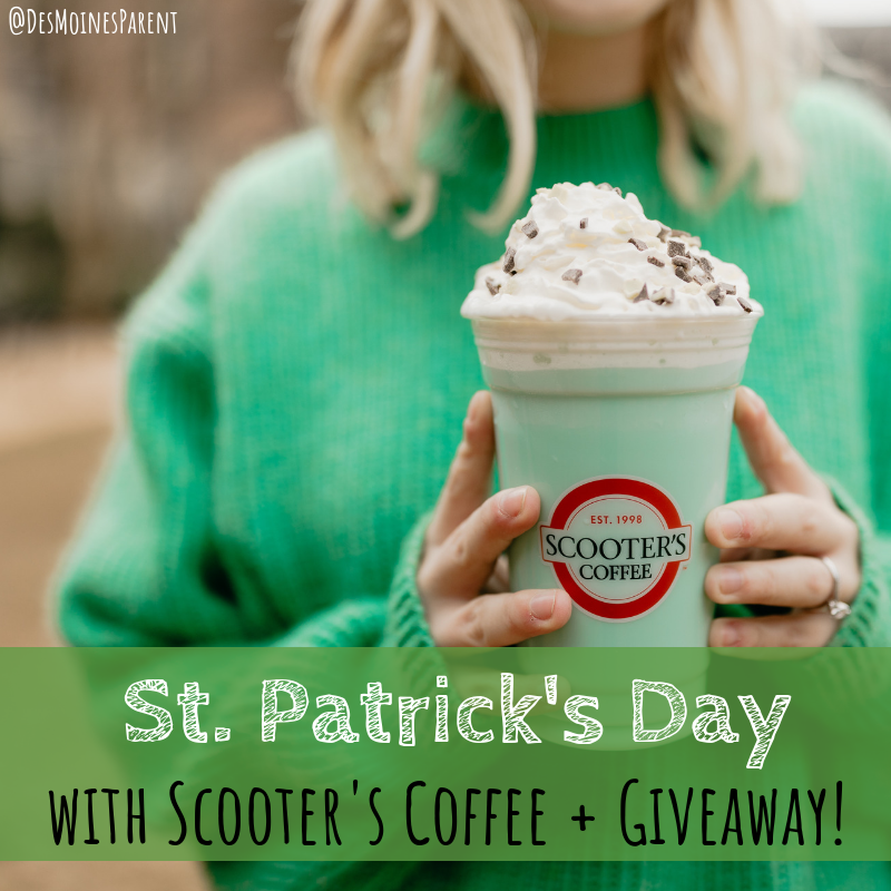 St. Patrick's Day, Scooter's Coffee, Des Moines, Giveaway