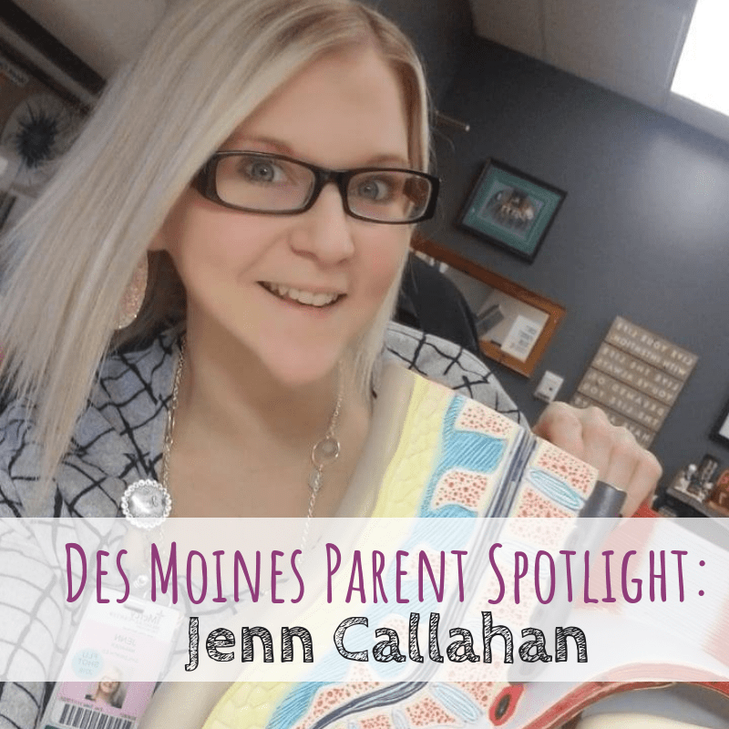 Des Moines Parent Spotlight Jenn Callahan, manager of Childbirth Education and Doula services at MercyOne. 