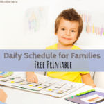 Daily schedule, families, printable, free, homeschool families