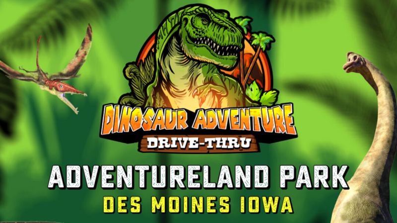 Dinosaur Adventure, Dinosaur Adventure Drive-Thru, Adventureland, Des Moines, Iowa, things to do, Kids activities