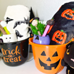 Halloween, Halloween Boo Basket, themed basket, spooky season, pumpkins, Halloween books, Halloween pajamas
