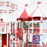 Riverview Park, Des Moines, Iowa, outdoors, Des Moines Parks, Inclusive playground