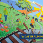 Altoona, Iowa, murals, day in Altoona